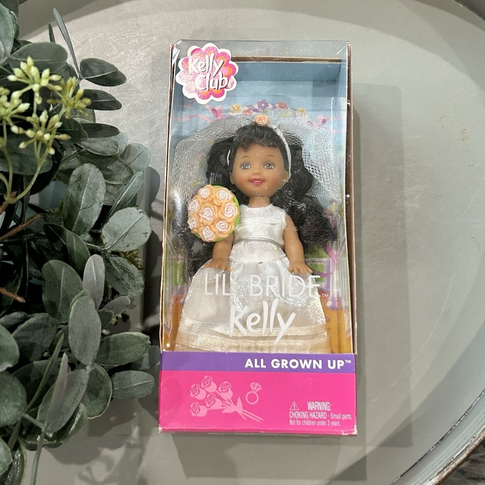 Barbie Kelly Club Lil' Bride Kelly Doll African American Mattel 2002 #56624 NEW